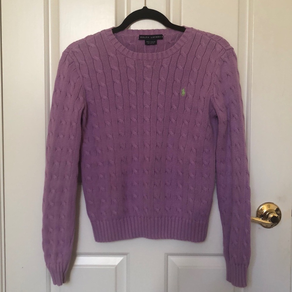 Ralph Lauren cable-knit sweater (lavender)
